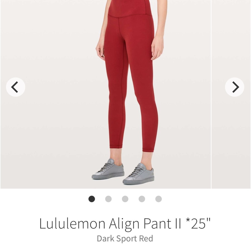 Lululemon Dark Red Align Leggings Size 2